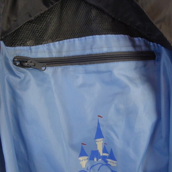 Disney Parks Jacket Womens XS/Small Blue Gray Windbreaker Foldable Lightweight - Picture 10 of 11
